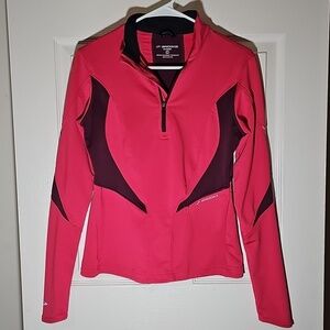 Brooks Pink Purple Equilibrium Technology Quarter Zip Running Jacket Size S